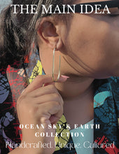 Load image into Gallery viewer, “ Lathan” Solid Brass Oval Hoop
